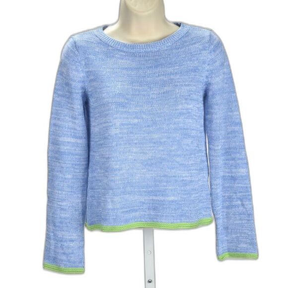 Lilly Pulitzer Sweaters - Lilly Pulitzer Zaylia Sweater Zanzibar Blue w/Green Trim Size XXS